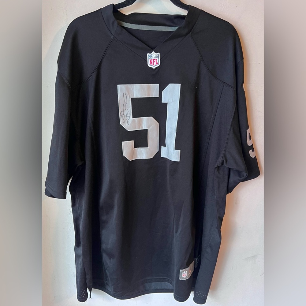 Nike NFL Bruce Irvin Signed Raiders Jersey #51 size 52‎